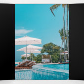 ブラック3折パンフレット | ビジネスカスタムロゴ 三つ折りカード (内部中)