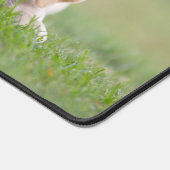 ブラック3文字モノグラムペットフォト デスクマット (コーナー)