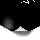 ブラック30thバースデーウェルカムサイン | 誰が30歳か見て ポスター (コーナー)