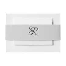 ブラック3Dカリグラフィーイニシャル | パステルグレー