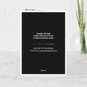 ブラック4フォトおもしろいボックス卒業招待状 招待状 (裏面)