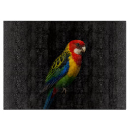 ブラック4ラグジュアリーガラスボード イースタンミミズカインコ カッティングボード
