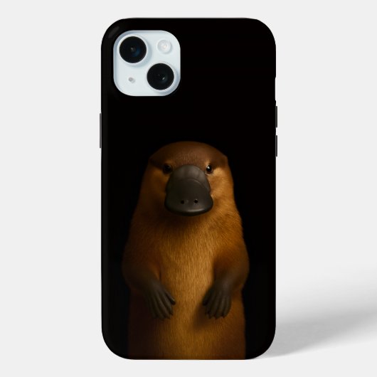 ブラック4ラグジュアリー エレガントなカモノハシ iPhone 15 Plus Case-Mate iPhoneケース (裏面)