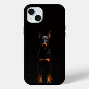 ブラック4ラグジュアリー ガーディアンドーベルマン iPhone 15 Plus Miniケース