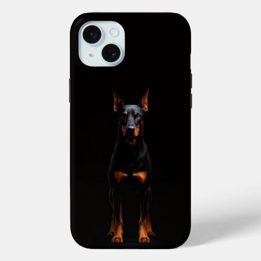 ブラック4ラグジュアリー ガーディアンドーベルマン iPhone 15 Plus Case-Mate iPhoneケース (裏面)