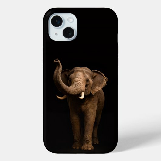 ブラック4ラグジュアリー、壮大な象 iPhone 15 Plus Case-Mate iPhoneケース (裏面)