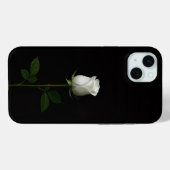 ブラック4ラグジュアリー、純白のバラ iPhone 15 Plus Case-Mate iPhoneケース (裏面 (横))
