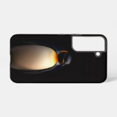 ブラック4ラグジュアリーGalaxy S22ケース、皇帝ペンギン Samsung Galaxyケース (裏面横)