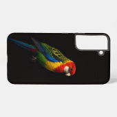 ブラック4ラグジュアリーGalaxy S22+ケース、ワキアカインコ Samsung Galaxyケース (裏面横)