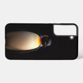 ブラック4ラグジュアリーGalaxy S22+ケース、皇帝ペンギン Samsung Galaxyケース (裏面横)
