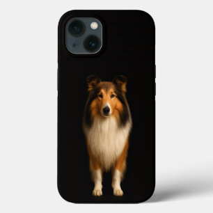 ブラック4ラグジュアリーiPhone13、忠実なコリー iPhone 13ケース