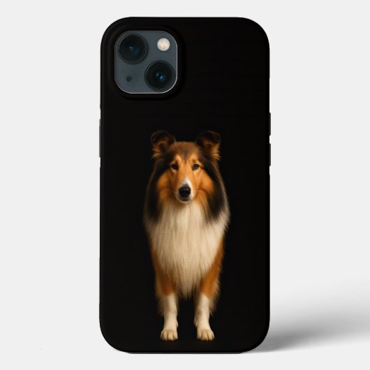 ブラック4ラグジュアリーiPhone13、忠実なコリー Case-Mate iPhoneケース (裏面)