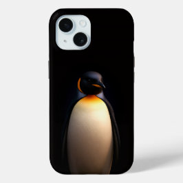 ブラック4ラグジュアリーiPhone15ケース、エンペラーペンギン iPhone 15ケース