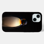 ブラック4ラグジュアリーiPhone15ケース、エンペラーペンギン Case-Mate iPhoneケース (裏面 (横))