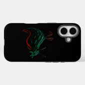 ブラック4ラグジュアリーiPhone16ケースメイト、ネオンウミウシ Case-Mate iPhoneケース (裏面 (横))