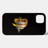 ブラック4ラグジュアリーiPhone 13ケース、サンゴチョウチョウウオ Case-Mate iPhoneケース (裏面 (横))