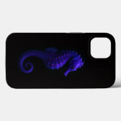 ブラック4ラグジュアリーiPhone 13ケース バイオレットブルーシーホース Case-Mate iPhoneケース (裏面 (横))