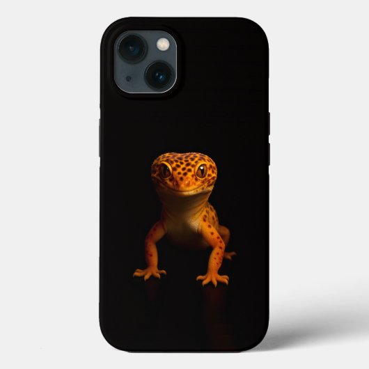 ブラック4ラグジュアリーiPhone 13ケース、ヒョウモントカゲモドキ Case-Mate iPhoneケース (裏面)
