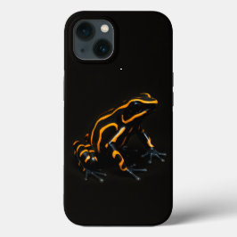 ブラック4ラグジュアリーiPhone 13ケース ブラックオレンジフロッグ iPhone 13ケース