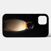 ブラック4ラグジュアリーiPhone 13ケース、皇帝ペンギン Case-Mate iPhoneケース (裏面 (横))