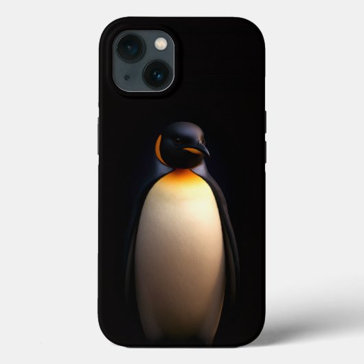 ブラック4ラグジュアリーiPhone 13ケース、皇帝ペンギン Case-Mate iPhoneケース (裏面)
