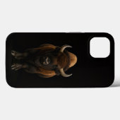 ブラック4ラグジュアリーiPhone 13、アメリカバイソン Case-Mate iPhoneケース (裏面 (横))
