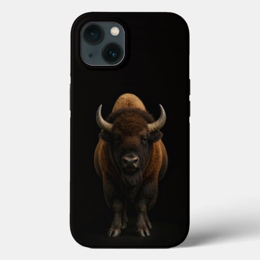 ブラック4ラグジュアリーiPhone 13、アメリカバイソン Case-Mate iPhoneケース (裏面)