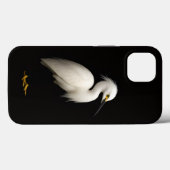 ブラック4ラグジュアリーiPhone 13、エレガントなシラサギ Case-Mate iPhoneケース (裏面 (横))