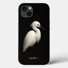 ブラック4ラグジュアリーiPhone 13、エレガントなシラサギ iPhone 13ケース
