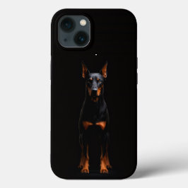 ブラック4ラグジュアリーiPhone 13、ガーディアドーベルマン iPhone 13ケース
