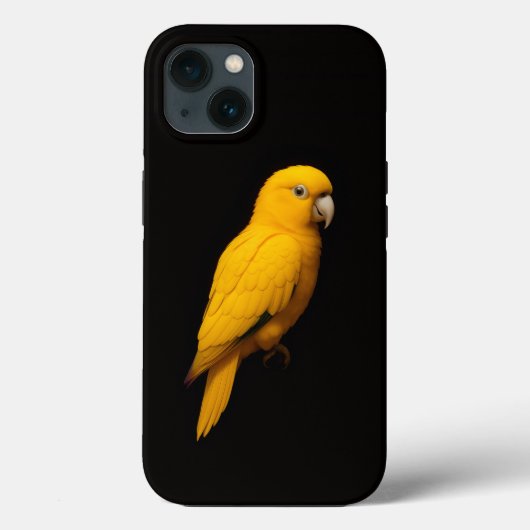 ブラック4ラグジュアリーiPhone 13 ゴールデンパラキート Case-Mate iPhoneケース (裏面)