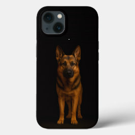ブラック4ラグジュアリーiPhone 13 ジャーマンシェパード iPhone 13ケース