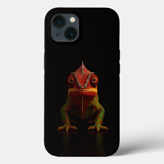 ブラック4ラグジュアリーiPhone 13、パンサーカメレオン Case-Mate iPhoneケース (裏面)