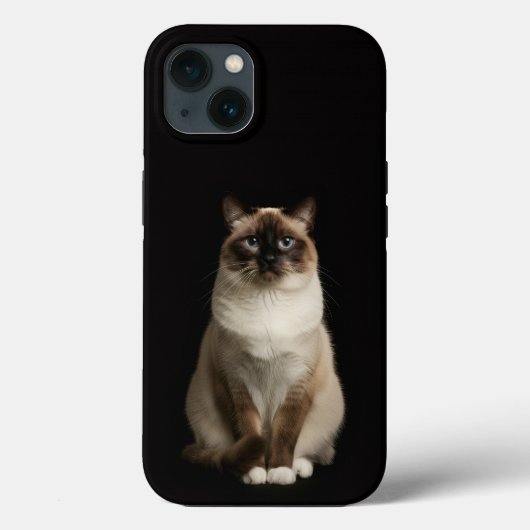 ブラック4ラグジュアリーiPhone 13 ビルマ猫 Case-Mate iPhoneケース (裏面)