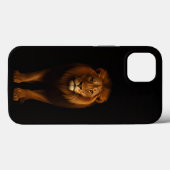 ブラック4ラグジュアリーiPhone 13、マジェスティックライオン Case-Mate iPhoneケース (裏面 (横))