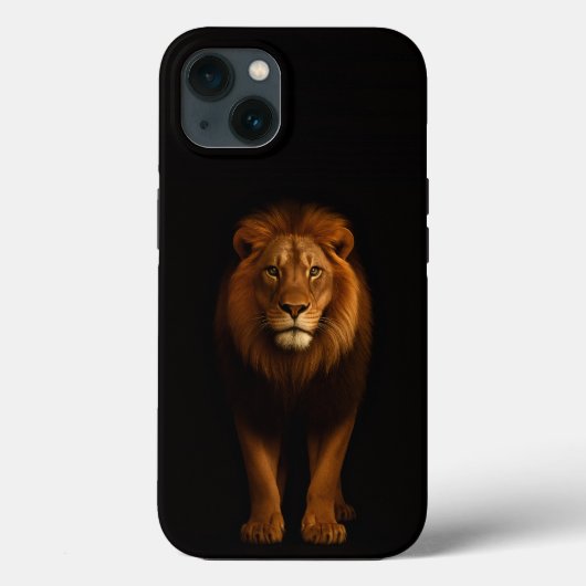 ブラック4ラグジュアリーiPhone 13、マジェスティックライオン Case-Mate iPhoneケース (裏面)