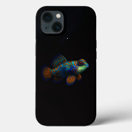 ブラック4ラグジュアリーiPhone 13、マンダリンフィッシュ iPhone 13ケース