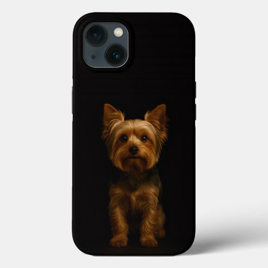 ブラック4ラグジュアリーiPhone 13、ヨークシャテリア Case-Mate iPhoneケース (裏面)