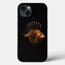 ブラック4ラグジュアリーiPhone 13、レッドライオン フィッシュ iPhone 13ケース