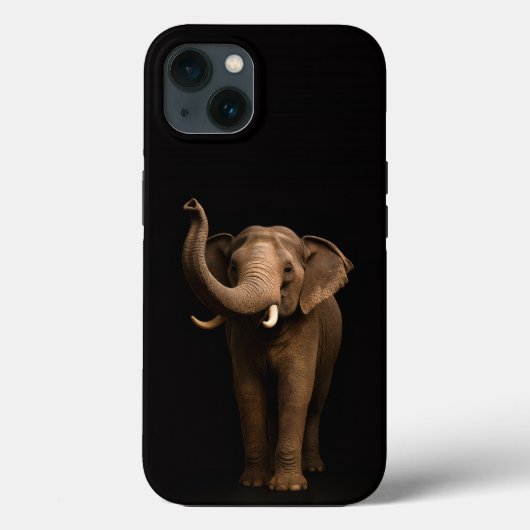 ブラック4ラグジュアリーiPhone 13、立派な象 Case-Mate iPhoneケース (裏面)