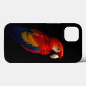 ブラック4ラグジュアリーiPhone 13、緋色のオウムのエレガンス Case-Mate iPhoneケース (裏面 (横))
