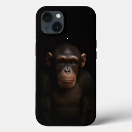 ブラック4ラグジュアリーiPhone 13、静かなチンパンジー iPhone 13ケース