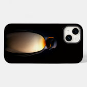 ブラック4ラグジュアリーiPhone 14ケースメイト、エンペラーペンギン Case-Mate iPhoneケース (裏面 (横))