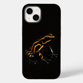 ブラック4ラグジュアリーiPhone 14ケースメイト、オレンジブラックカエル Case-Mate iPhone 14ケース