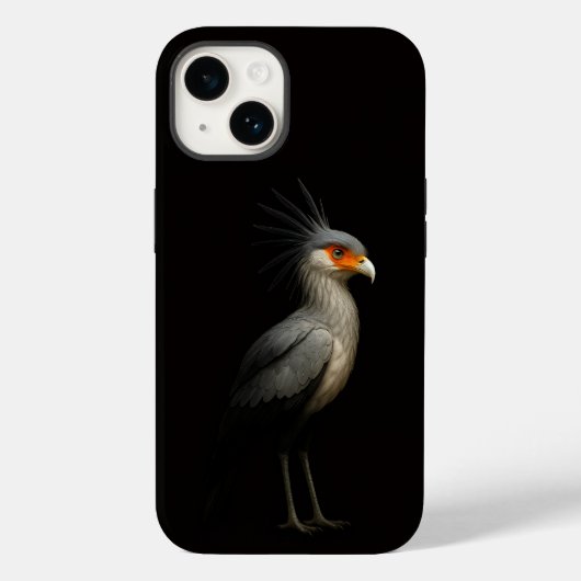 ブラック4ラグジュアリーiPhone 14ケースメイト、ヘビクイワシ Case-Mate iPhoneケース (裏面)