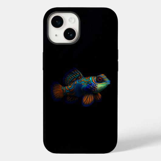 ブラック4ラグジュアリーiPhone 14ケースメイト、ホシサンコハダカ Case-Mate iPhoneケース (裏面)