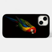 ブラック4ラグジュアリーiPhone 14ケースメイト、ワカバインコ Case-Mate iPhoneケース (裏面 (横))