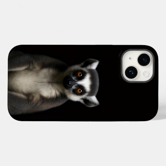 ブラック4ラグジュアリーiPhone 14 Mateケース やさしいワオキツネズミ Case-Mate iPhoneケース (裏面 (横))
