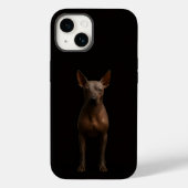 ブラック4ラグジュアリーiPhone 14 Mate、アルゼンチン・ピラ・ドッグ Case-Mate iPhoneケース (裏面)