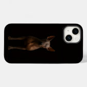 ブラック4ラグジュアリーiPhone 14 Mate、アルゼンチン・ピラ・ドッグ Case-Mate iPhoneケース (裏面 (横))